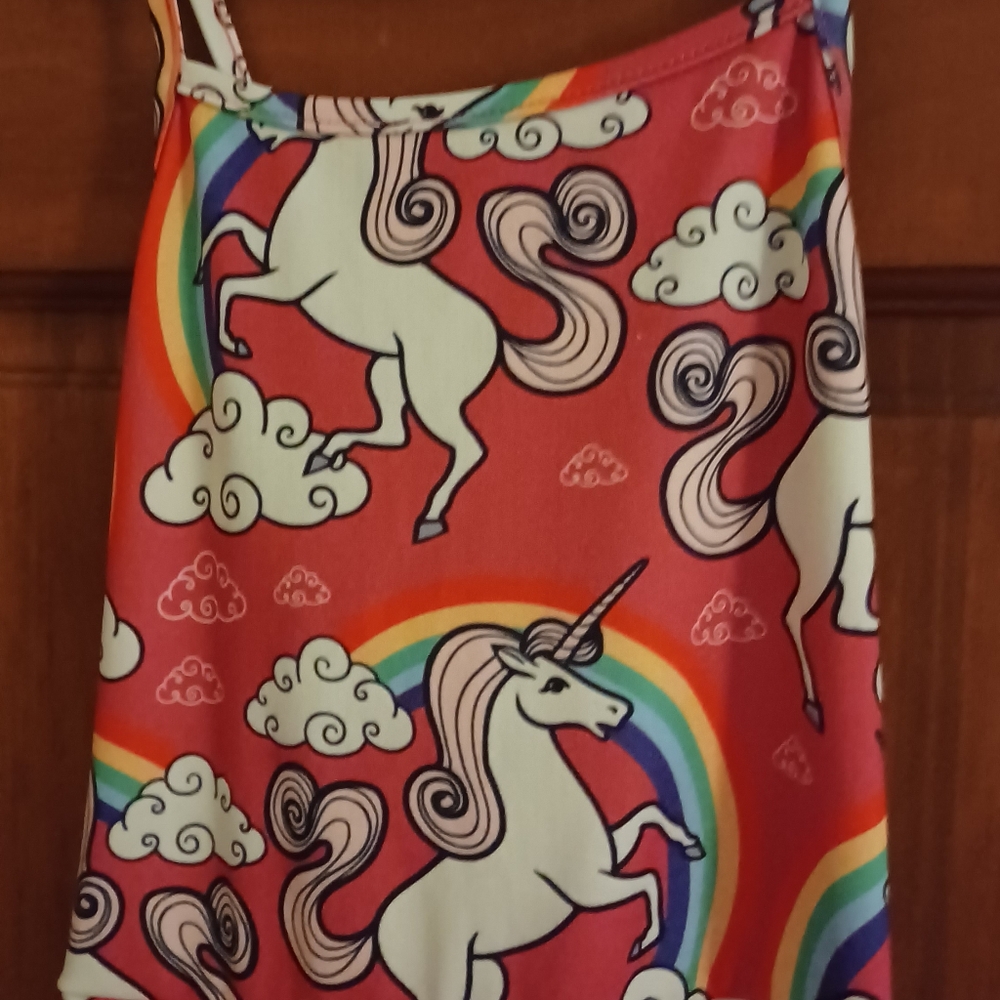 Girls Colorful Unicorn Design Sundress. - Picture 3 of 4